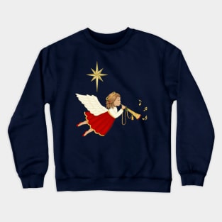 Christmas Trumpet Angel Crewneck Sweatshirt